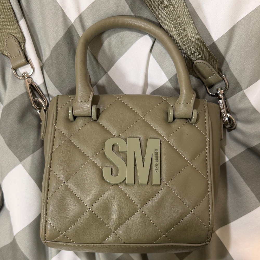 Steve Madden Olive Quilted Mini Bag